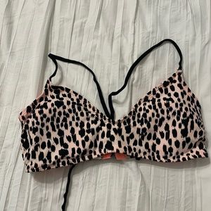Xhiliration Leopard Cheetah Print Bikini Top Swim